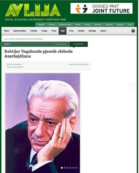 BAHTIJAR VAGABZADE PJESNIK SLOBODE AZERBEJDŽANA 