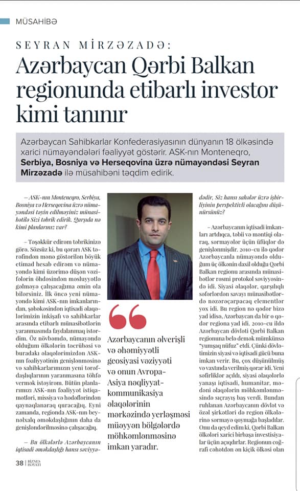 Sejran Mirzazada intervju 